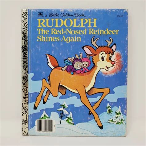 vintage little golden book rudolph the red nosed reindeer shines again 1982 3 73 picclick