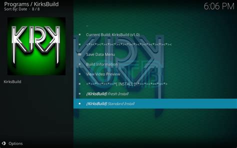 Install Kirks Build Kodi Tutorial