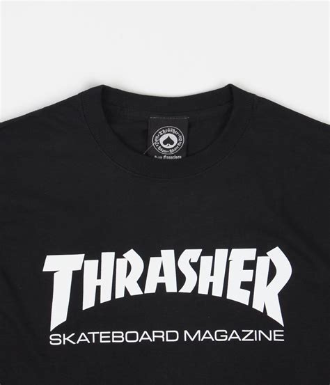 thrasher skate mag long sleeve t shirt black flatspot