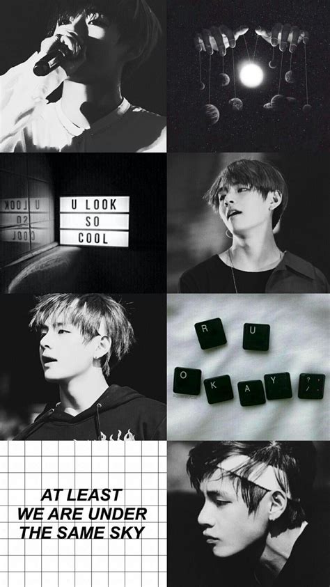 Kim Taehyung Black and White Wallpaper 10th post | Gambar ...