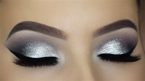 Classic Silver Glitter Eye Makeup Tutorial Youtube