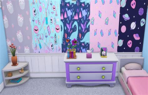 I Create Bedroom Sets For The Sims 4 — Kawaii Wallpaper For The Sims 4