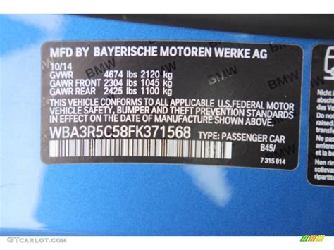 Bmw car touch up paint code b45 estoril blue 1 3 5 series m3 m5 m6 x5 all mods. 2015 4 Series Color Code B45 for Estoril Blue Metallic ...