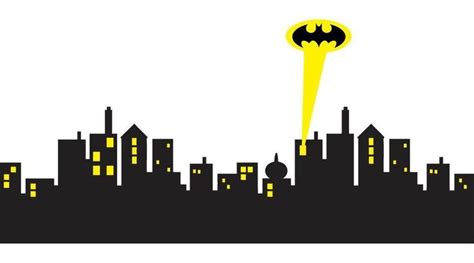 6 Sizes Gotham City Skyline Batman Decal Removable Wall Sticker Home Decor Art Adesivo