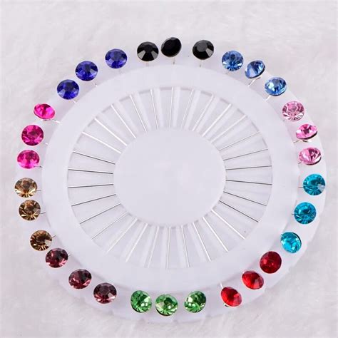 Buy New Hijab Pins Wholesale 30pcs Flower Crystal