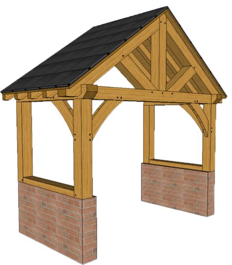 4 And 6 Post Oak Porches On Stones Or Brickwork — Timber Frame Porches