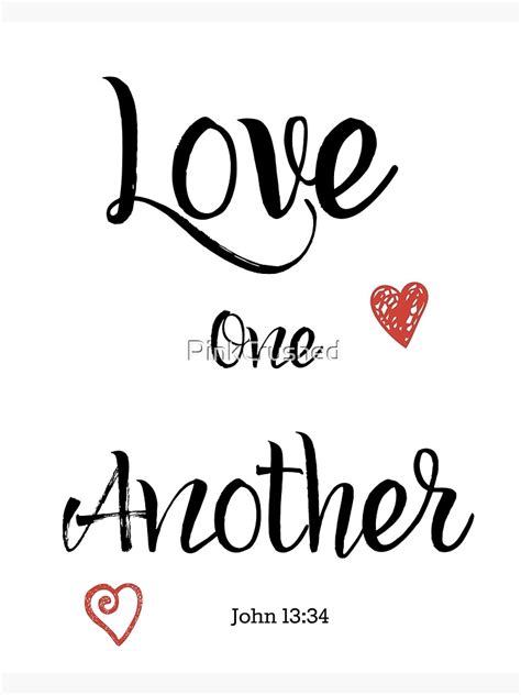 Love One Another Christian Bible Verse Quote Framed Art Print For