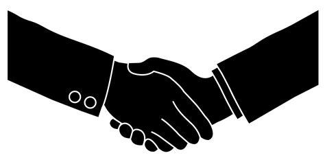 Business Handshake Black Silhouette Free Clip Art