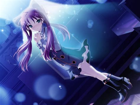 Boots Nekomimi Purple Hair Cat Ears Anime Anime Girls Wallpapers Hd Desktop And Mobile
