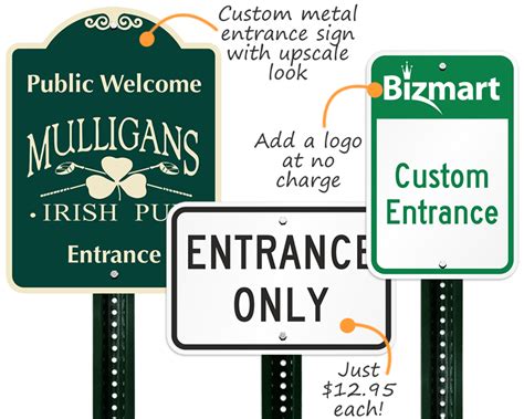 Entrance Signs Parking Lot Entrance And Garage Entrance Signs