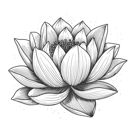 Lotus Flower Line Drawing Vector Best Flower Site