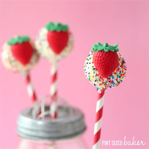 Cake pops recipe & video. Strawberry Cake Pops with a Mold - Pint Sized Baker