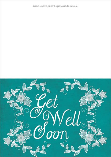 Get Well Soon Card Template Free Printable Papercraft Templates