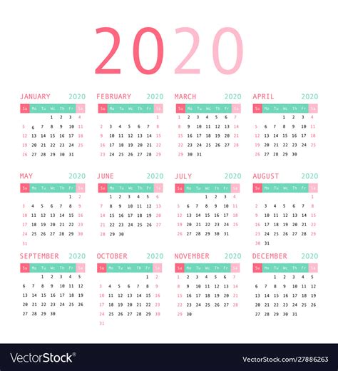 Collect 2020 Pocket Callendar Calendar Printables Free Blank
