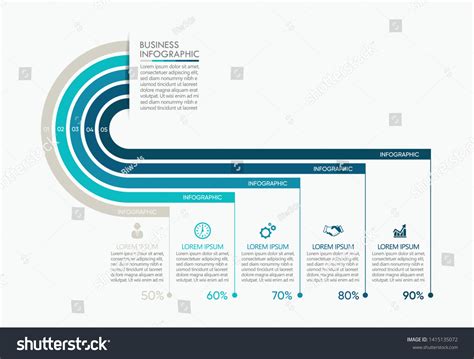 Business Data Visualization Timeline Infographic Icons Stock Vector