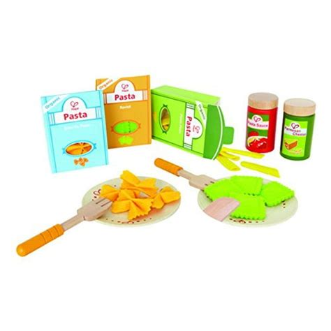 Hape Pasta Wooden Play Kitchen Food Set With Accessories
