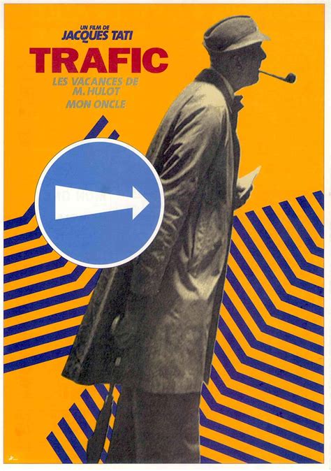 Trafic 70s French Classic Jacques Tati 1995 Print Vintage Japanese Chirashi Film Poster