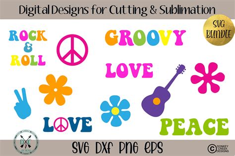 197 Peace Love Rock And Roll Svg Svg Png Eps Dxf File