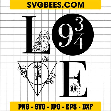 Harry Potter Heart SVG, Harry Potter SVG and PNG - SVGbees