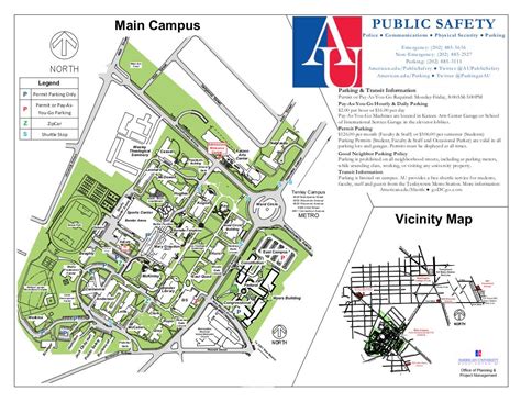 Au Campus Map Map Of Au Campus District Of Columbia Usa