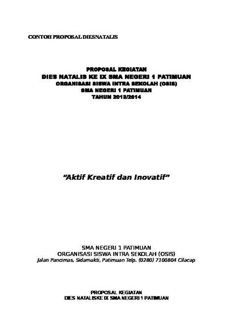 Salah satunya adalah agar mendapatkan sponsor. Contoh Proposal Lengkap Pdf : Contoh Proposal Hari Kartini ...