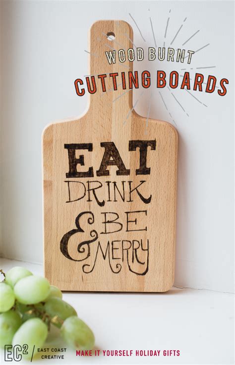 Make It Yourself Ts Wood Burnt Cutting Boards East Coast Creative