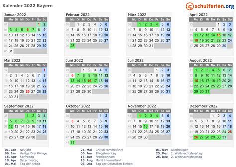 Sonderregelung der feiertage in deutschland. Kalender 2022 + Ferien Bayern, Feiertage