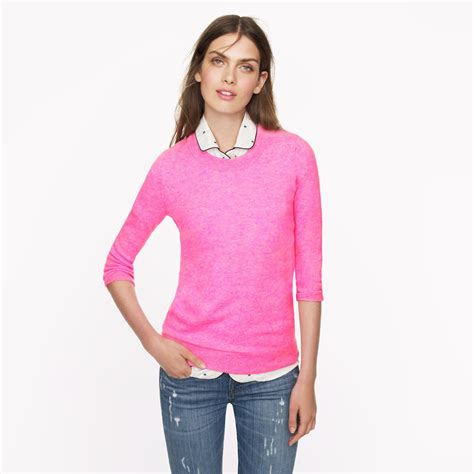 Jcrew Collection Cashmere Tippi Sweater In Pink Lyst