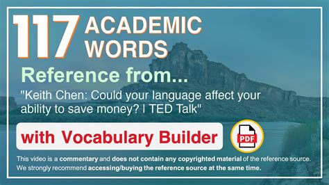 117 Academic Words Ref From Could Your Language Affect Your Ability To Save Money Ted Talk