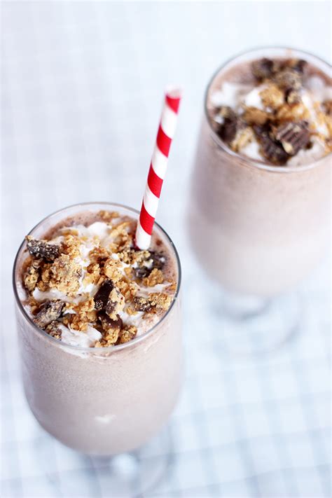 Adding just a bit of whole milk to a generous portion of ice cream makes things blendable while keeping the milkshake super thick. Reese's Spread Peanut Butter Chocolate Milkshake - The ...