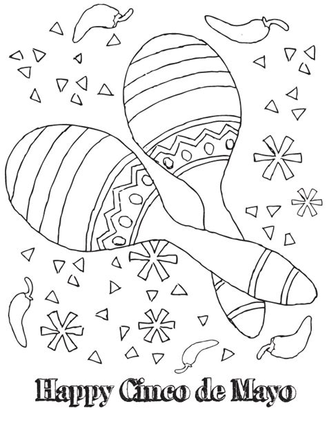 Cinco De Mayo Para Preescolares Coloring Pages Cinco De Mayo Coloring