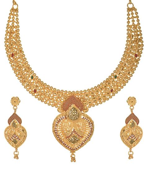 Buy Ethnic Fashion Designer One Gram Gold Platedgold Necklace Set Online
