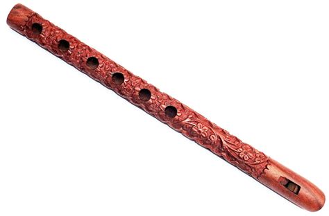 Traditional Hand Carved Wooden Flute Musical Mouth Woodwind Instrument