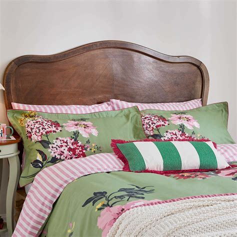 Joules Hydrangea Floral Duvet Cover Set Green Bedeck Home