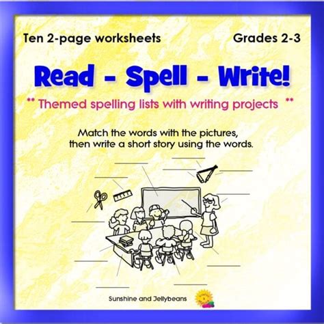 Read Spell Write Themed Spelling Lists And Writing Projects Grades