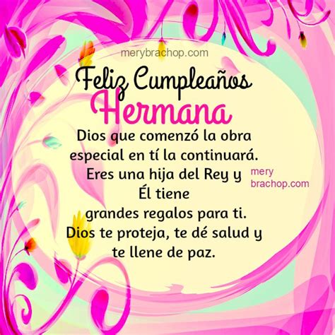 Frases Bonitas de Cumpleaños para mi Hermana | Entre Poemas, Vivencias