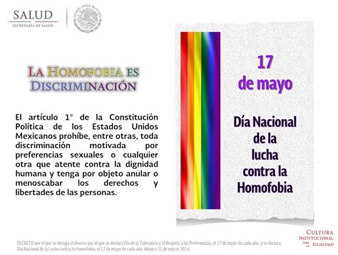 17 de mayo día nacional de la lucha contra la homofobia comisión coordinadora de institutos