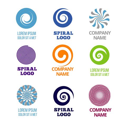 Spiral And Swirl Logos Vector Set By Microvector