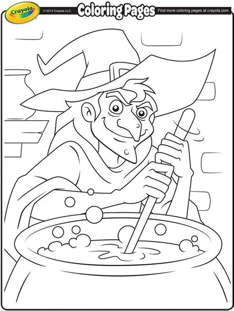 We've got kids free printable witch coloring pages that will take them through their halloween holidays. Spooky witch coloring template for Halloween. | Witch ...