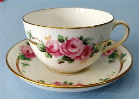 Hammersley And Co Tea Cup And Saucer Pink Flowers Gold Trim 14130 Hammersleyco Tea Cups Bone