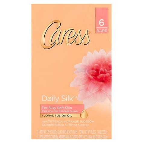 Caress Daily Silk White Peach And Orange Blossom Silkening Beauty Bars 3