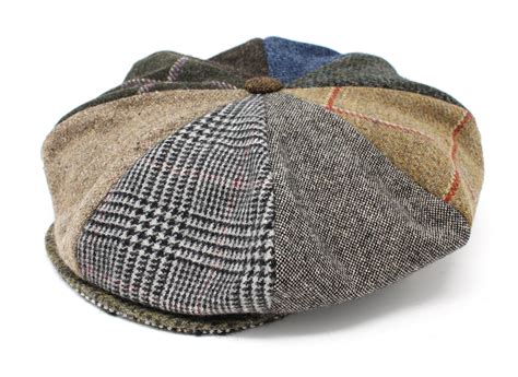 Eight Piece Cap Patchwork Tweed Hanna Hats Of Donegal Ltd
