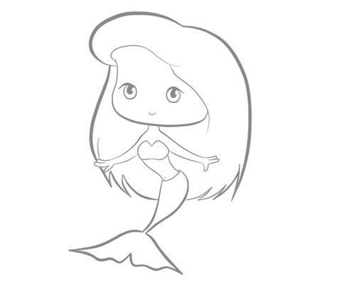 The Little Mermaid Chibi Ariel Lineart By Thelinnypig On Deviantart