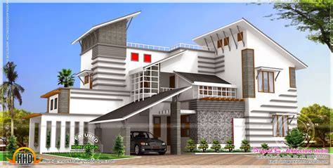 Home Kerala Plans Contemporary Style Unique House