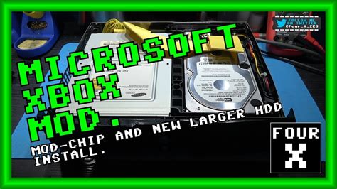 Microsoft Xbox Mod Chip Aladdin Xt Plus2 And New Larger Hdd Install
