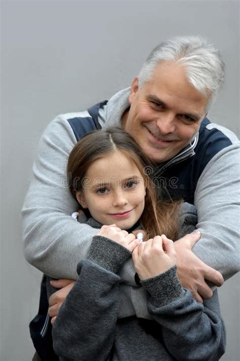 Father Hugging His Teenage Daughter Stock Image Image Of
