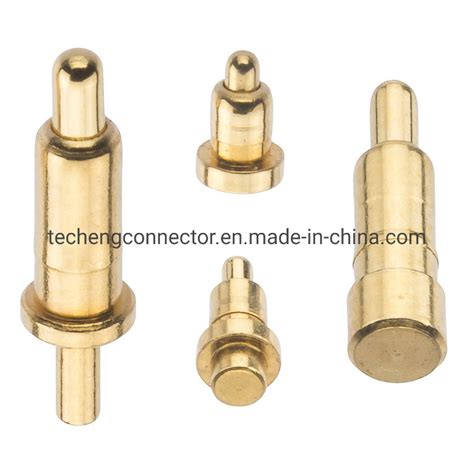 Custom Brass Gold Plating Pogo Pin Connector Spring Loaded Electrical