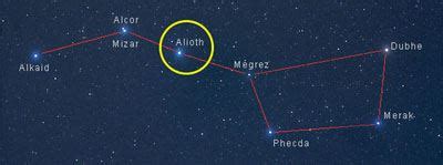 Alioth, epsilon ursae majoris (ε uma), is the brightest of the seven stars of the big dipper and the brightest star in the constellation ursa major. GC1DW5R The Big Dipper - Alioth (Traditional Cache) in Alberta, Canada created by Coolcat21