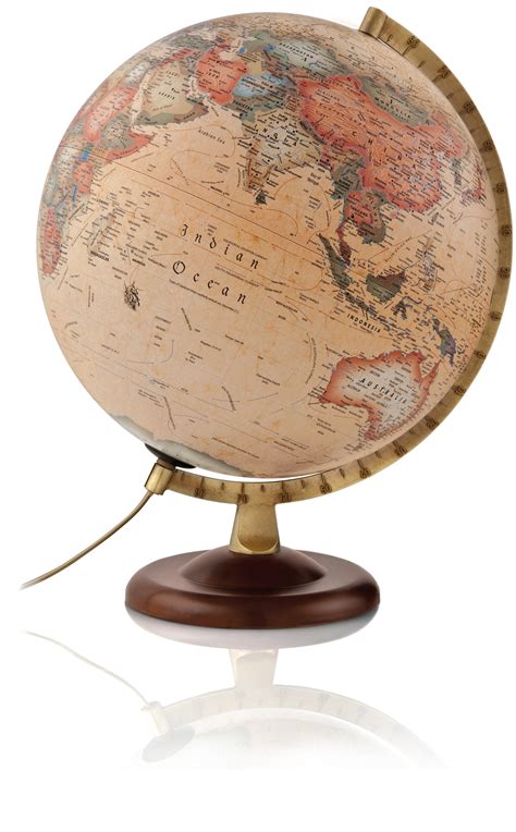 Classic A4 Antique Illuminated World Globe 30cm Map World Globe Shop