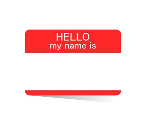 Color Blank Nametag Hello My Name Is Sticker Tag Label Illustrations Royalty Free Vector